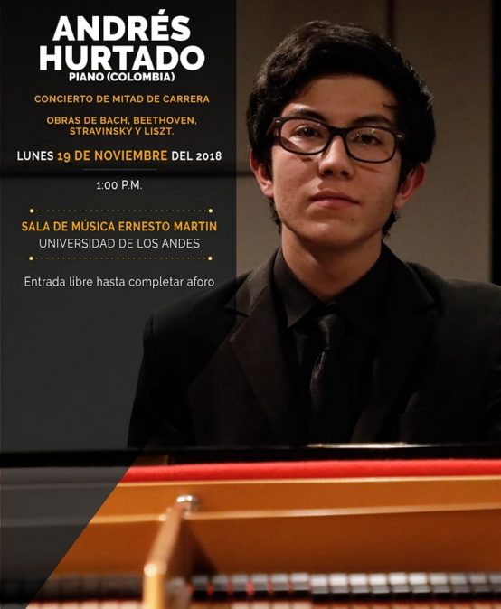 Concierto de mitad de carrera: Andrés Hurtado, piano