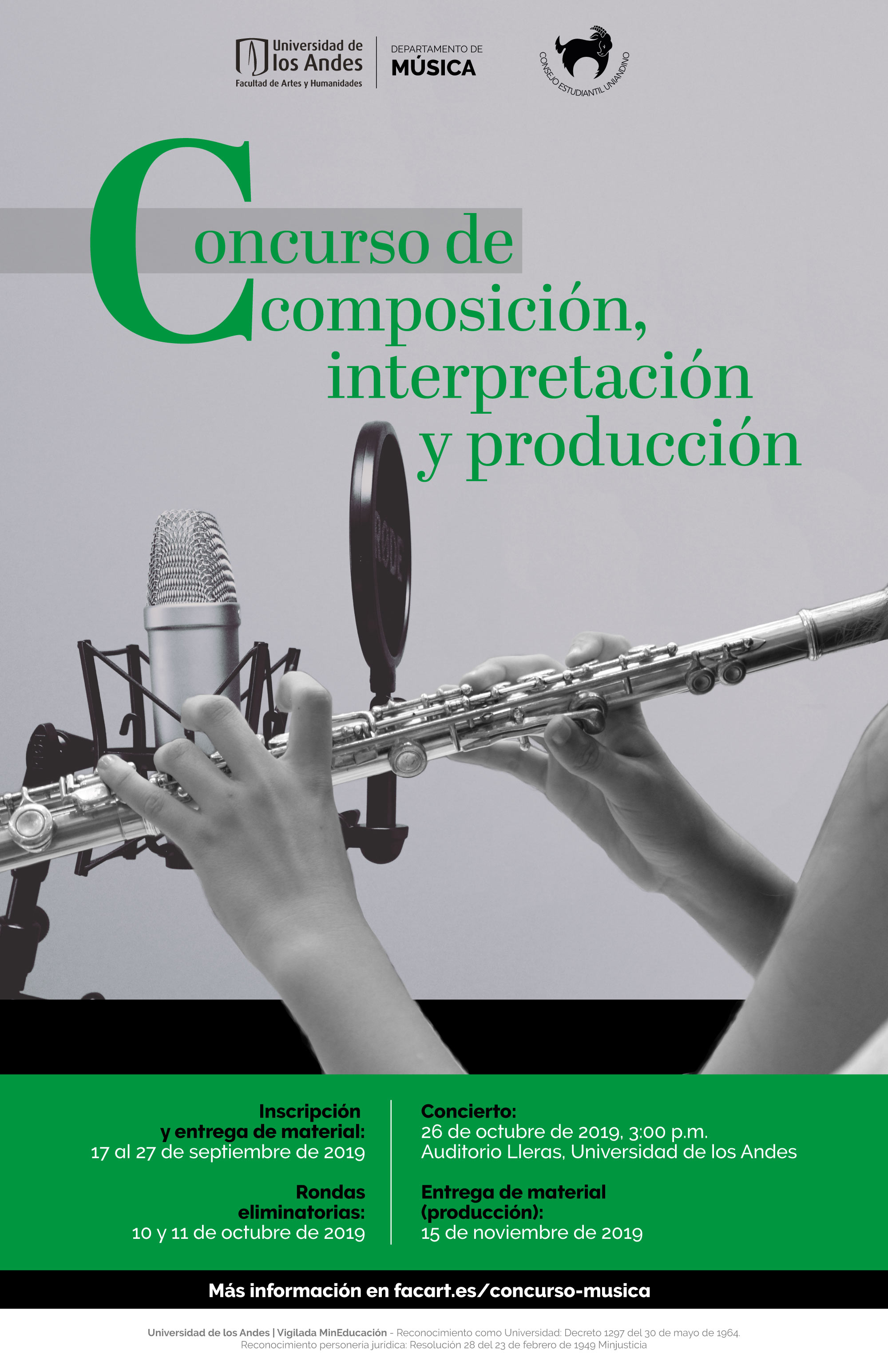 Concurso de composición, interpretación y producción para estudiantes Uniandinos