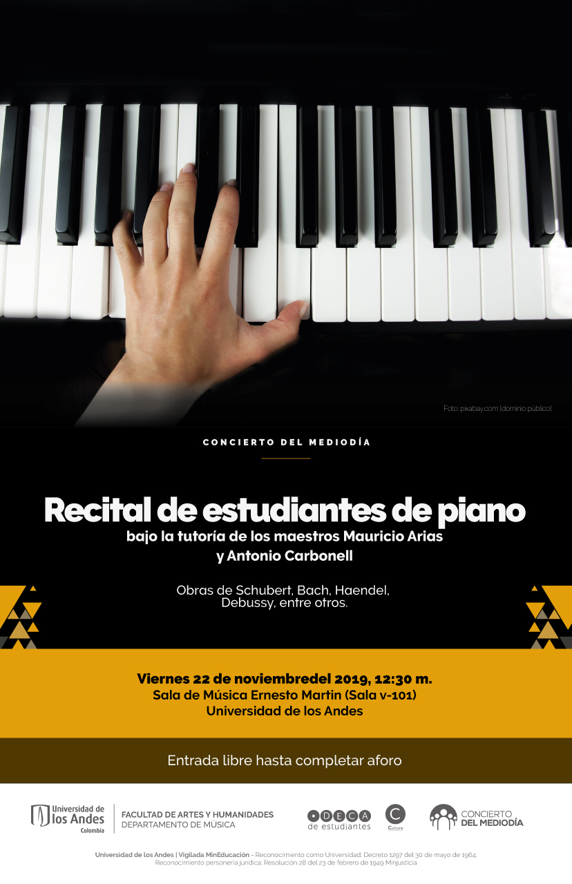 Concierto del Mediodía: Estudiantes de piano principal