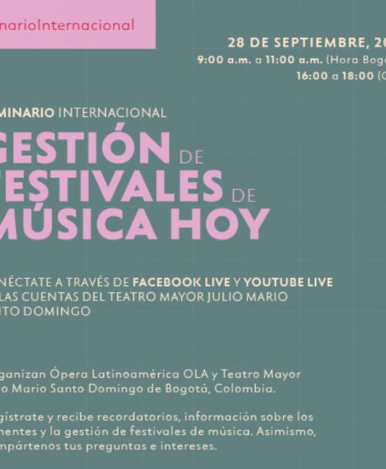 Seminario internacional: Gestión de festivales de música hoy