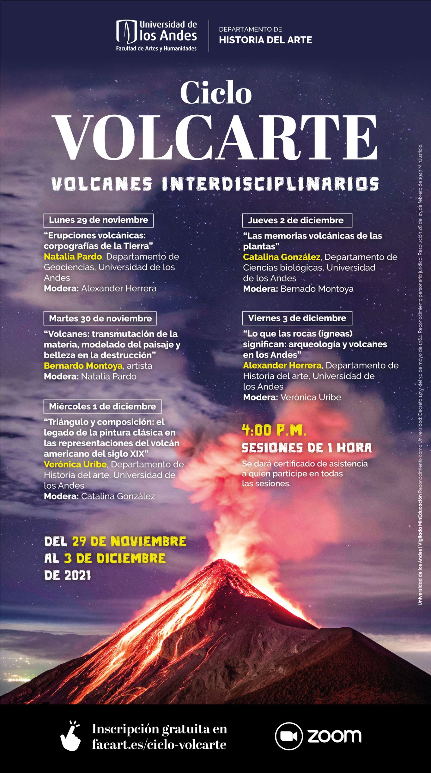 Ciclo Volcarte. Volcanes interdisciplinarios