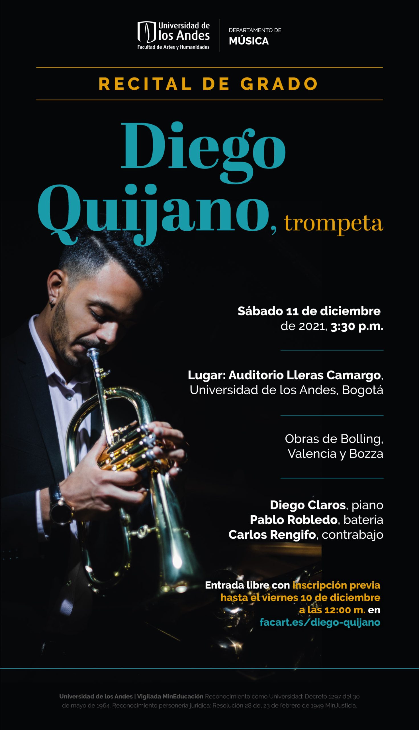 Recital de grado: Diego Quijano, trompeta