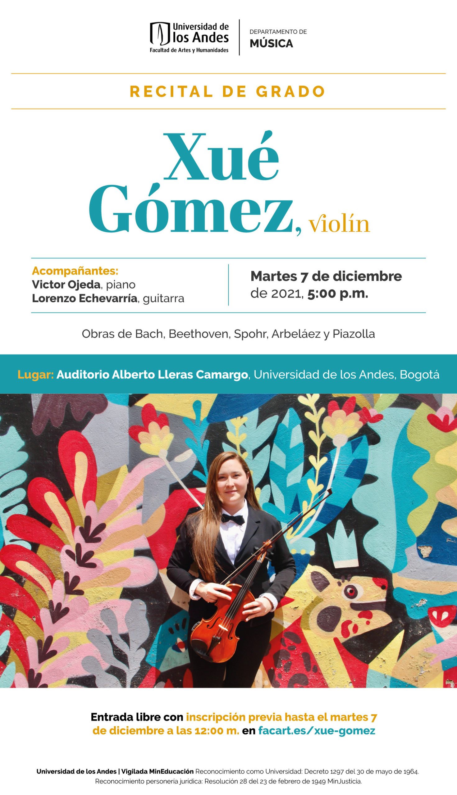 Recital de grado: Xué Gómez, violín