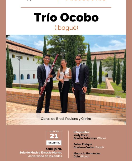 Concierto del Mediodía | Trío Ocobo (Ibagué) | Evento Presencial