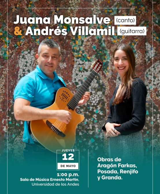 Concierto del Mediodía | Juana Monsalve y Andrés Villamil (canto y guitarra) | Evento Presencial |