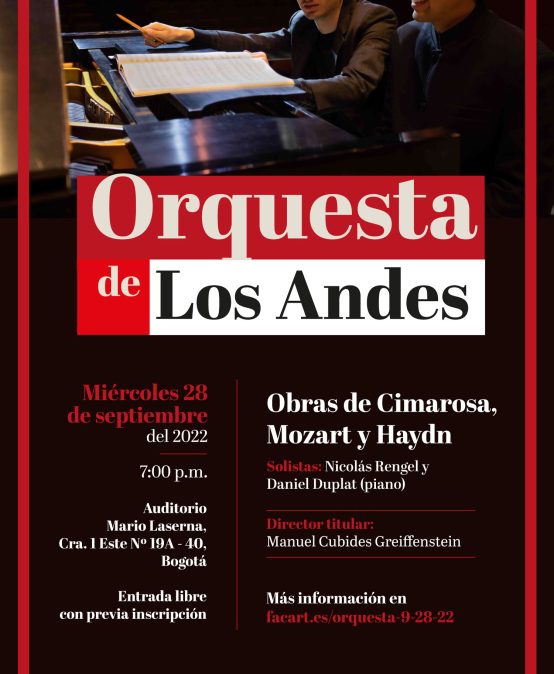 Orquesta de los Andes – Cimarosa, Mozart y Haydn – Solistas: Daniel Duplat y Nicolás Rengel (piano)