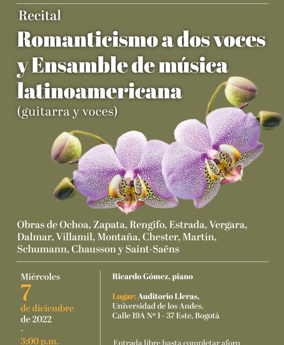 Recital de conjuntos: Romanticismo a dos voces y Ensamble de música latinoamericana