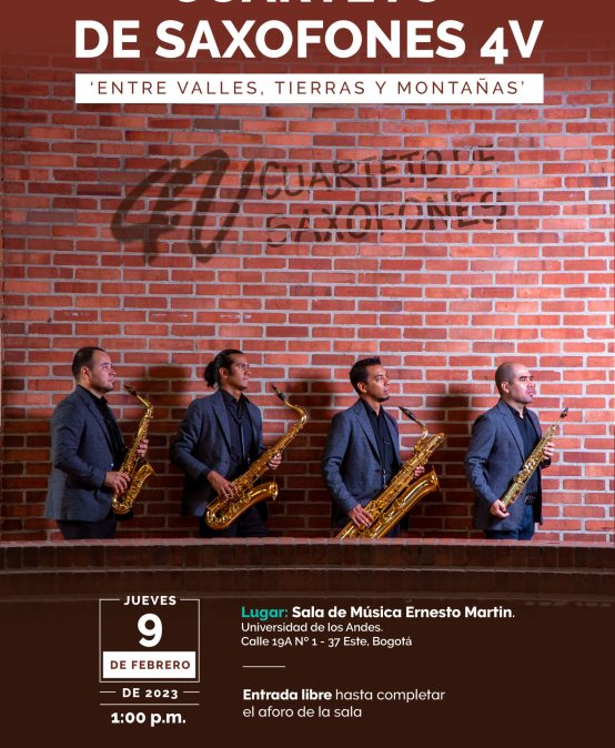Concierto del mediodía: Cuarteto de Saxofones 4V ‘entre valles, tierras y montañas’