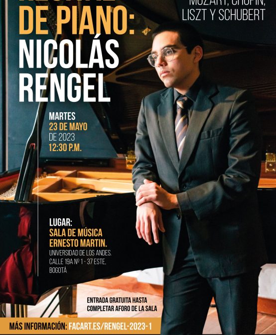 Recital de piano: Nicolás Rengel – Obras de Mozart, Chopin, Liszt y Schubert