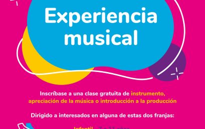 Experiencia musical del Programa Infantil y Juvenil de Formación Musical en 2023-2