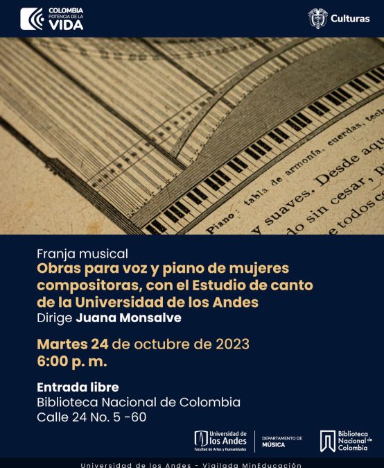 Estudio de canto Uniandes en la Biblioteca Nacional de Colombia