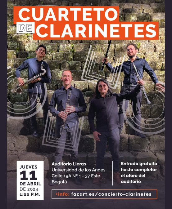Concierto del mediodía: Cuarteto de clarinetes Uniandes
