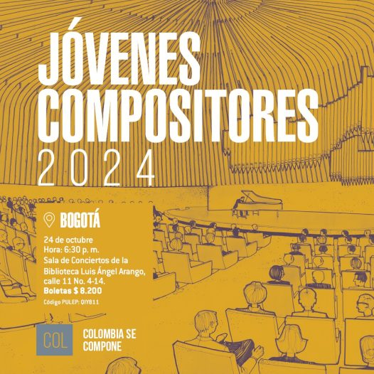 En este concierto se presentarán las cuatro obras seleccionadas en la Convocatoria Jóvenes Compositores 2024