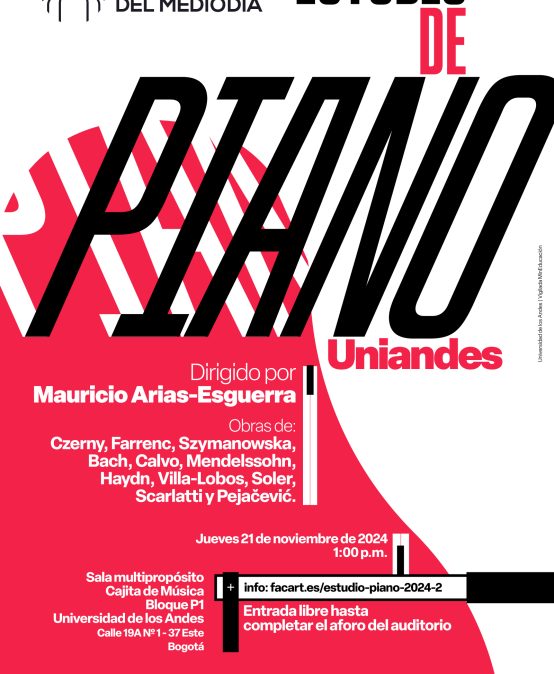 Concierto del mediodía: Estudio de piano Uniandes