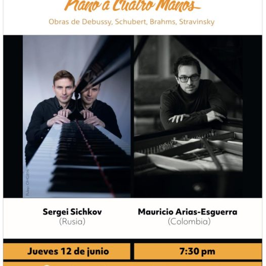 Le jeudis du Pasteur: ¡Piano a 4 manos! Sergei Sichkov & Mauricio Arias-Esguerra, próximo jueves 12 de junio de 2025 a las 7:30 p.m.