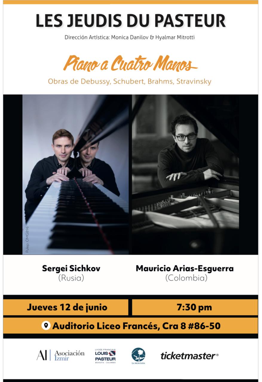 Le jeudis du Pasteur: ¡Piano a 4 manos! Sergei Sichkov & Mauricio Arias-Esguerra, próximo jueves 12 de junio de 2025 a las 7:30 p.m.