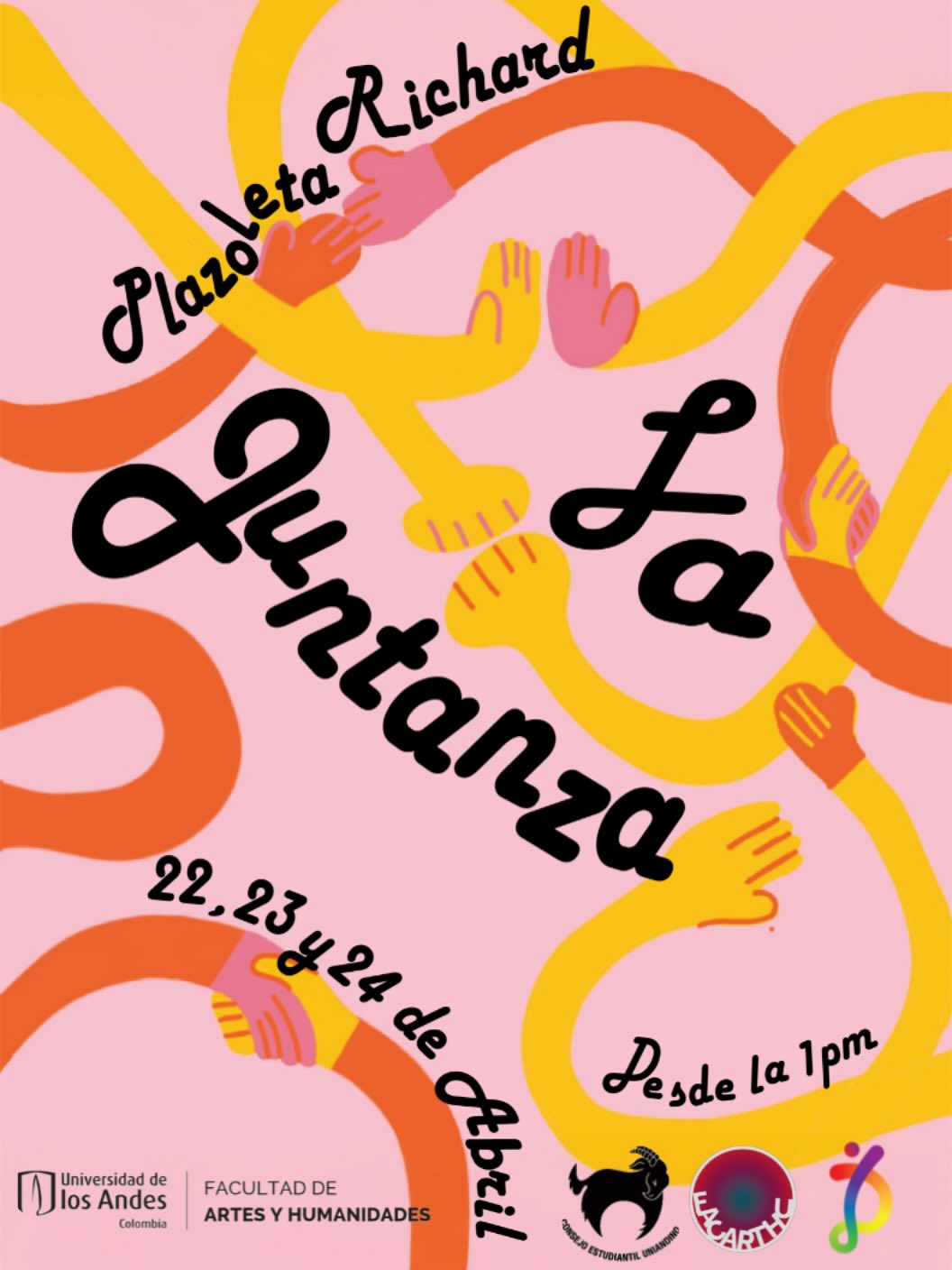 ¡La Juntanza llega el 22, 23 y 24 de abril de 2025! Un espacio vibrante para disfrutar las artes, celebrar la diversidad y compartir en comunidad.