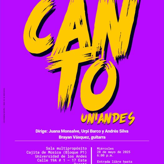 Estudio de Canto Uniandes en 2025-1: próximo miércoles 28 de mayo de 2025 en la Cajita de música, Universidad de los Andes