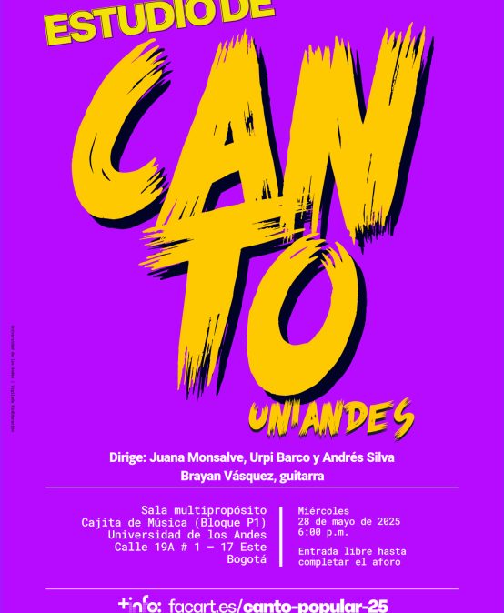 Estudio de Canto Uniandes en 2025-1: Canto Popular