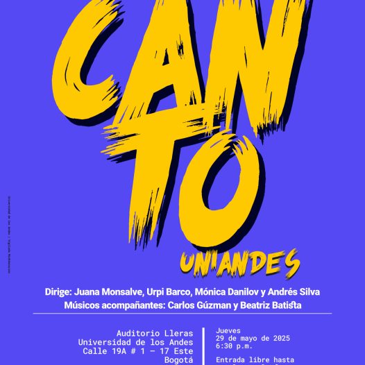 Estudio de Canto Uniandes en 2025-1: próximo jueves 29 de mayo de 2025 en la Cajita de música, Universidad de los Andes