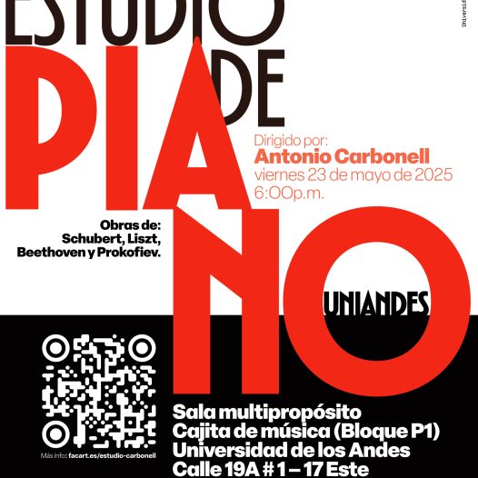 Jueves 15 de mayo de 2025 a las 6:00 p.m. en la Cajita de música, Universidad de los Andes