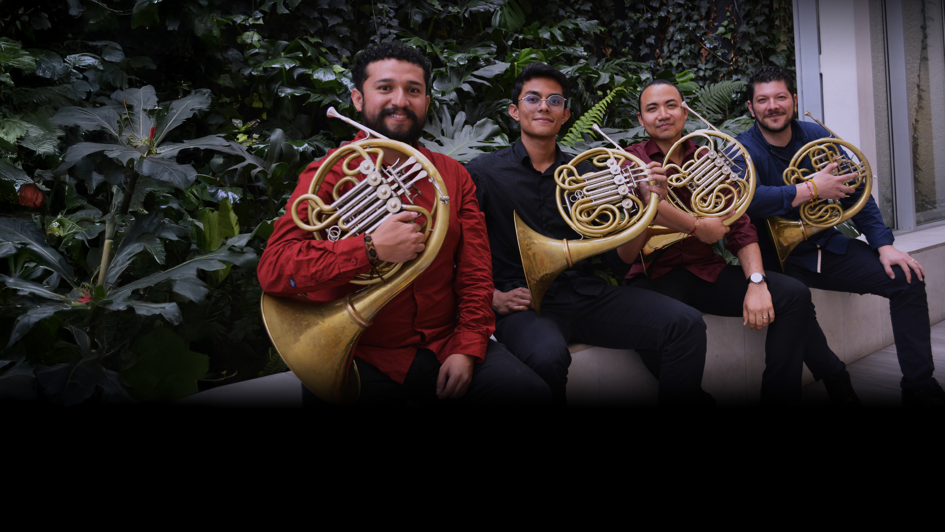 Concierto de la Tarde: Cuarteto de Cornos, jueves 22 de mayo de 2025 a las 6:00 p.m. en la Cajita de música, Universidad de los Andes