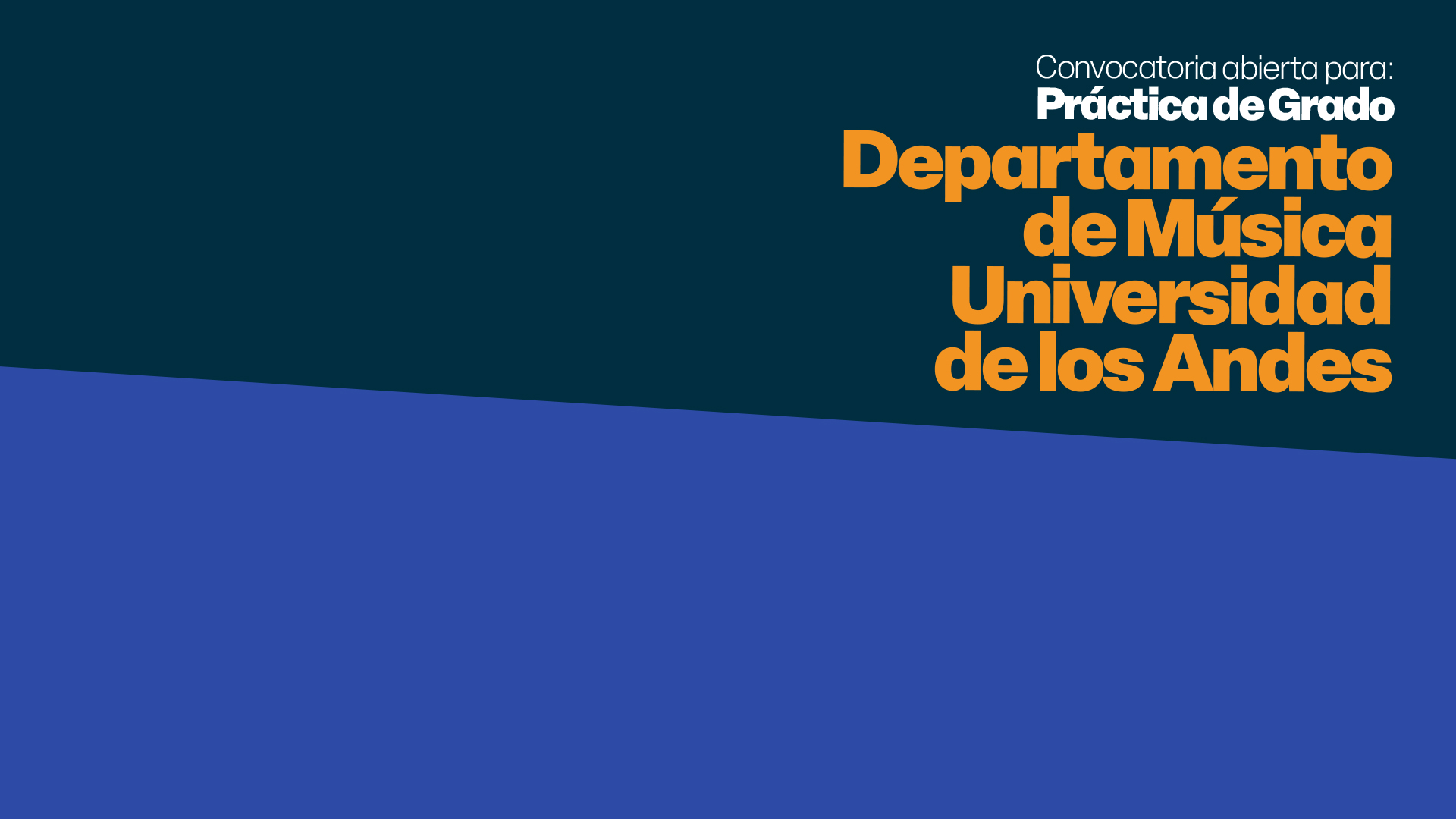 Práctica de Grado del Departamento de música Universidad de los Andes