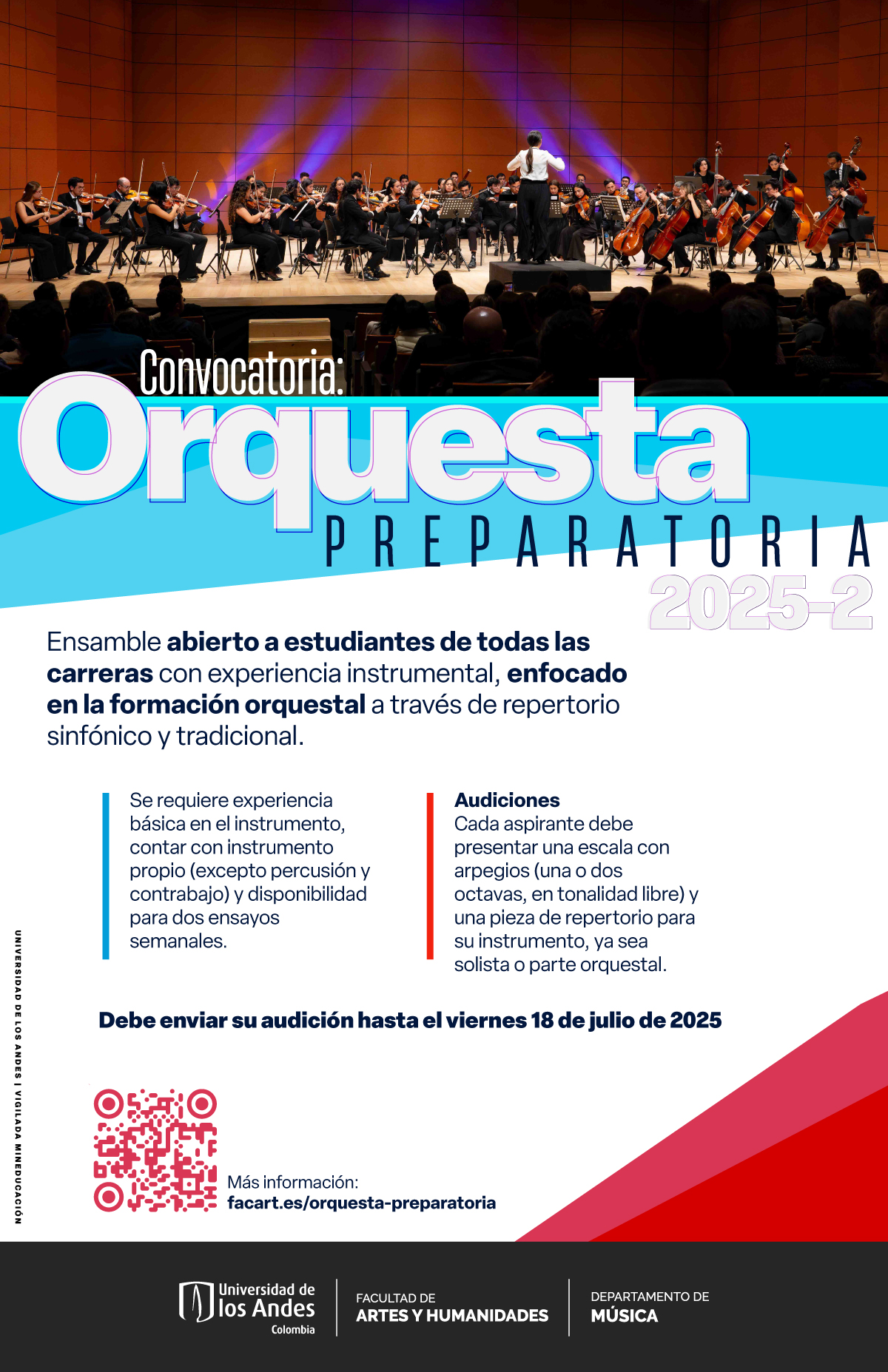 Convocatoria: Orquesta Preparatoria Uniandes en 2025-2 Convocatoria: Orquesta Preparatoria Uniandes en 2025-2