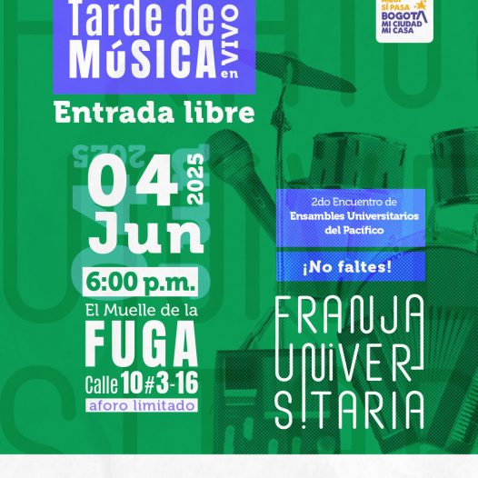 Miércoles 4 de junio de 2025 a las 6:00 p.m. en 'El Muelle' de la Fundación Gilberto Alzate Avendaño