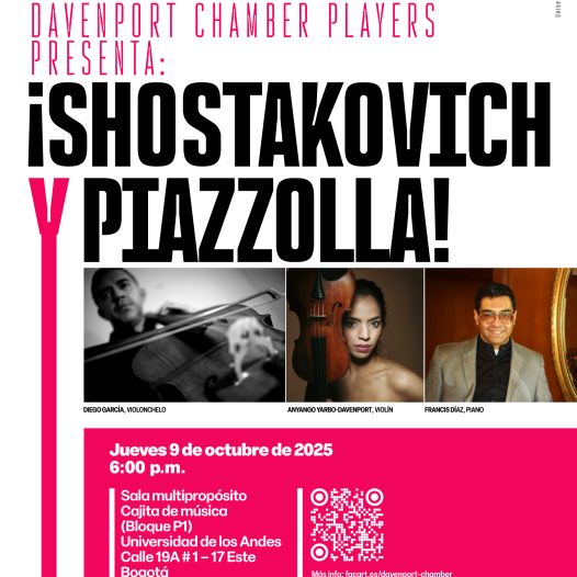 Concierto de la Tarde: Davenport Chamber Players presenta ¡Shostakovich y Piazzolla! Jueves 9 de octubre de 2025 a las 6:00 p.m.