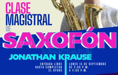 Clase magistral de Saxofón con Jonathan Krause