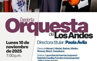 Orquesta de Los Andes presenta: obras de Mozart, Händel, Barber, Mahler, Strauss, Bizert, Casadesus.