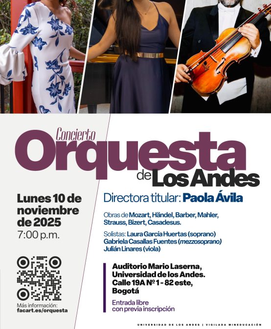 Orquesta de Los Andes presenta: obras de Mozart, Händel, Barber, Mahler, Strauss, Bizert, Casadesus.
