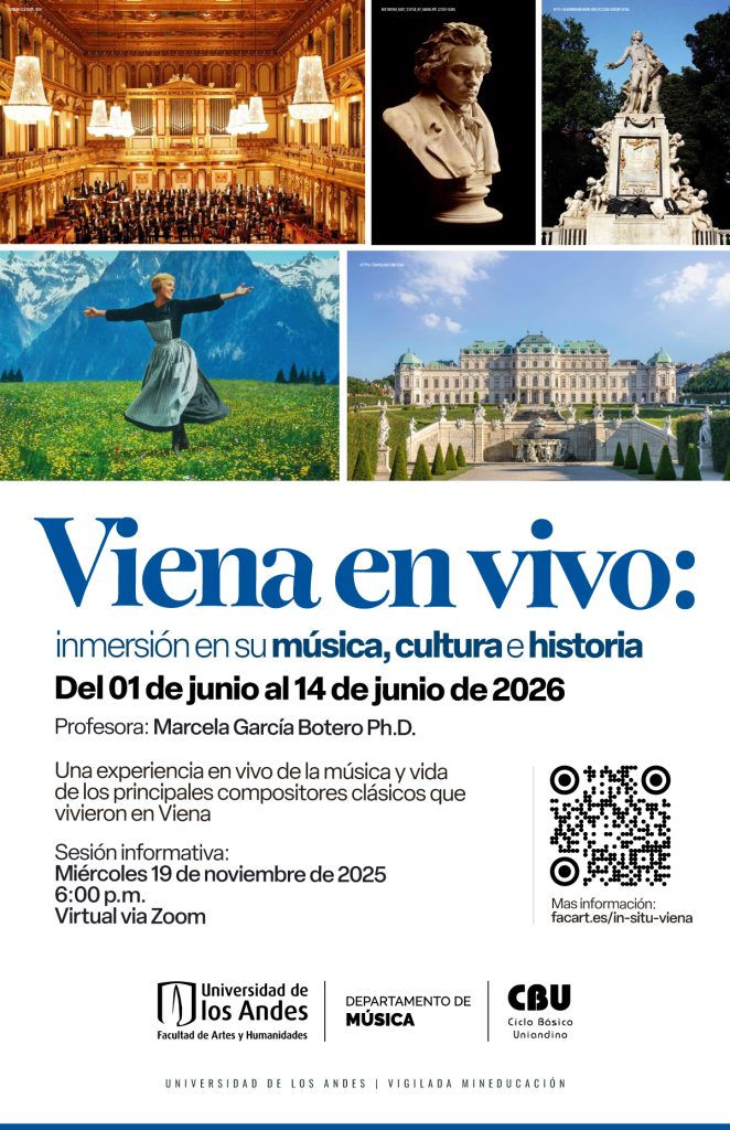 Viena en vivo: inmersión en su música, cultura e historia, sesión informativa próximo miércoles 19 de noviembre de 2025 a las 6:00 p.m.